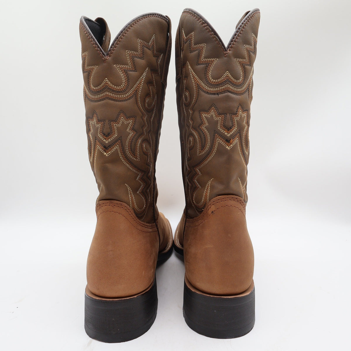 Laredo Cheyenne Stockman Boots Mens 9D Tan Leather Western Square Toe NIB - take2supply