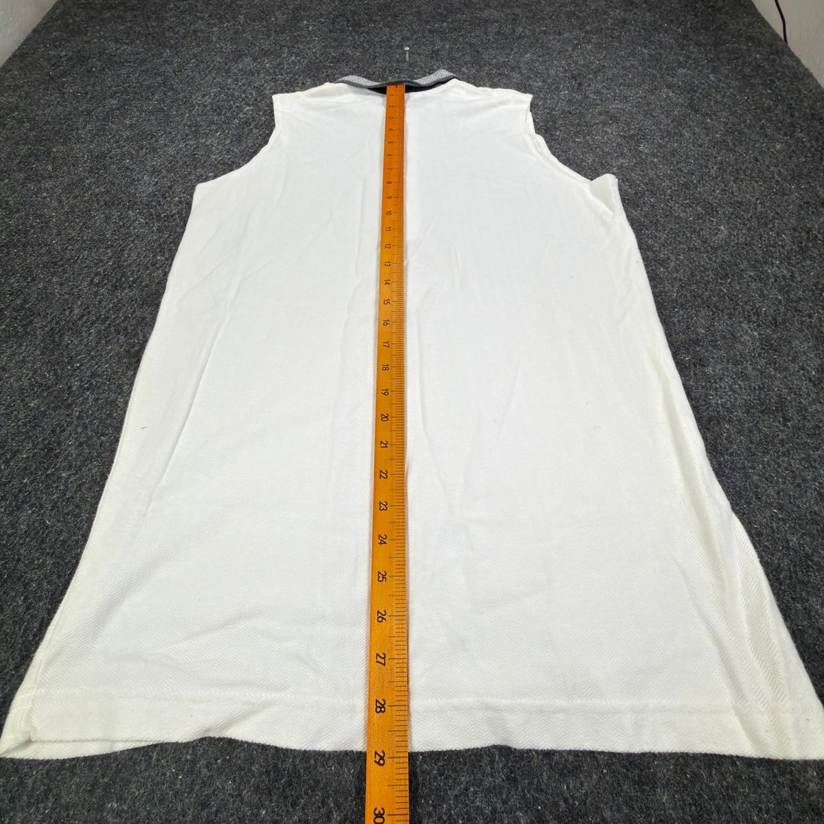 Dunbrooke Vintage Sleeveless Polo Top Womens M White Cotton Herringbone NWT - take2supply