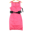 XOXO Sheath Dress Womens 9/10 Pink Cotton Stretch Belted Block Party 5897CBN5 - take2supply