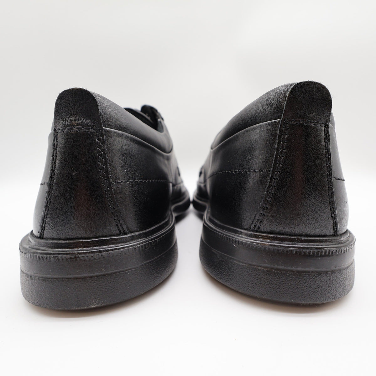 Hush Puppies Prinze Hopper Men's Black Leather Derby Oxford Dress Shoes - take2supply