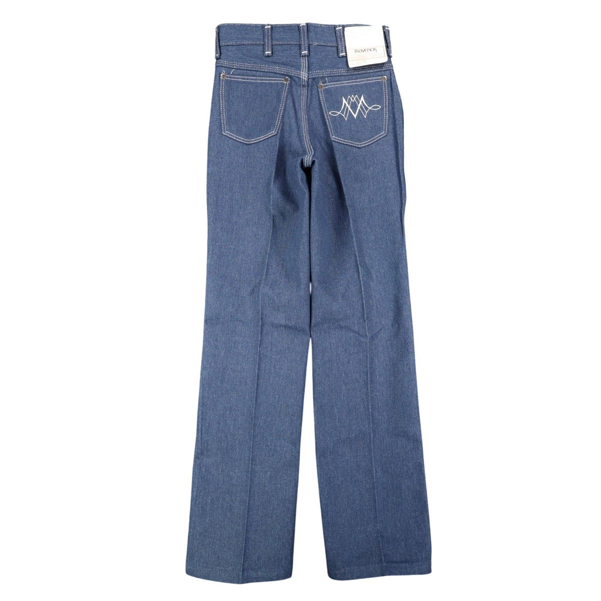 Maverick Straight Leg Jeans Boys 12 Regular Vintage 70s Blue Denim Deadstock USA - take2supply