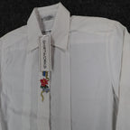 Shirtworks Christmas Shirt Womens S White Embroidered NWT NOS - take2supply