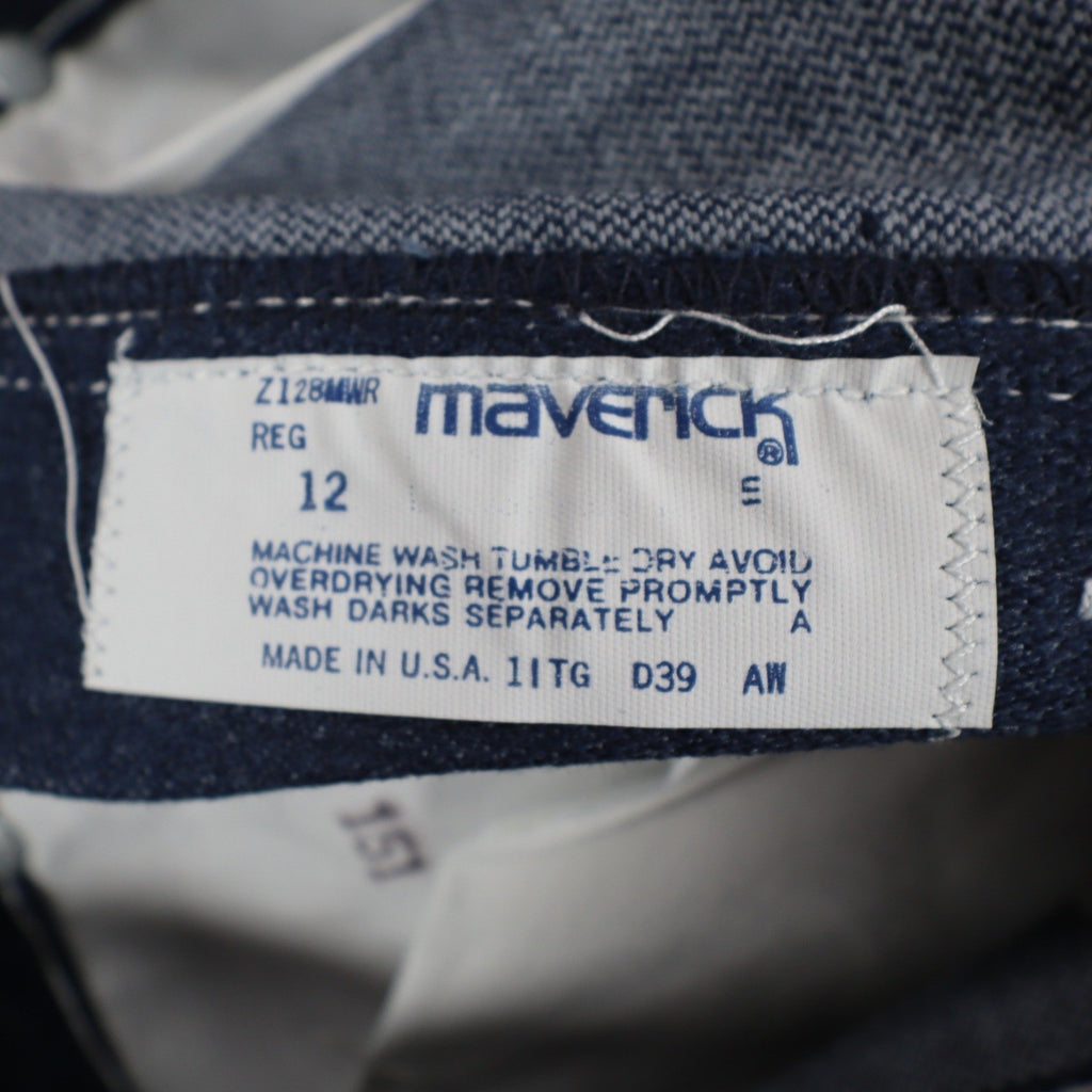 Maverick Straight Leg Jeans Boys 12 Regular Vintage Deadstock USA Blue Denim - take2supply