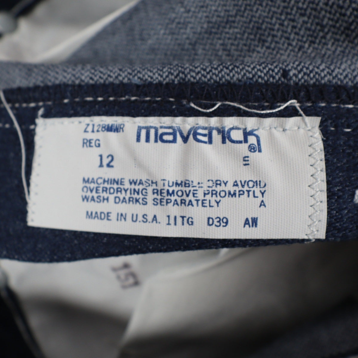 Maverick Straight Leg Jeans Boys 12 Regular Vintage Deadstock USA Blue Denim - take2supply