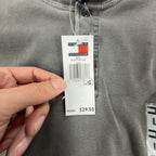 Tommy Hilfiger Y2K Henley Shirt Boy L Gray Cotton Long Sleeve NWT C467 - take2supply