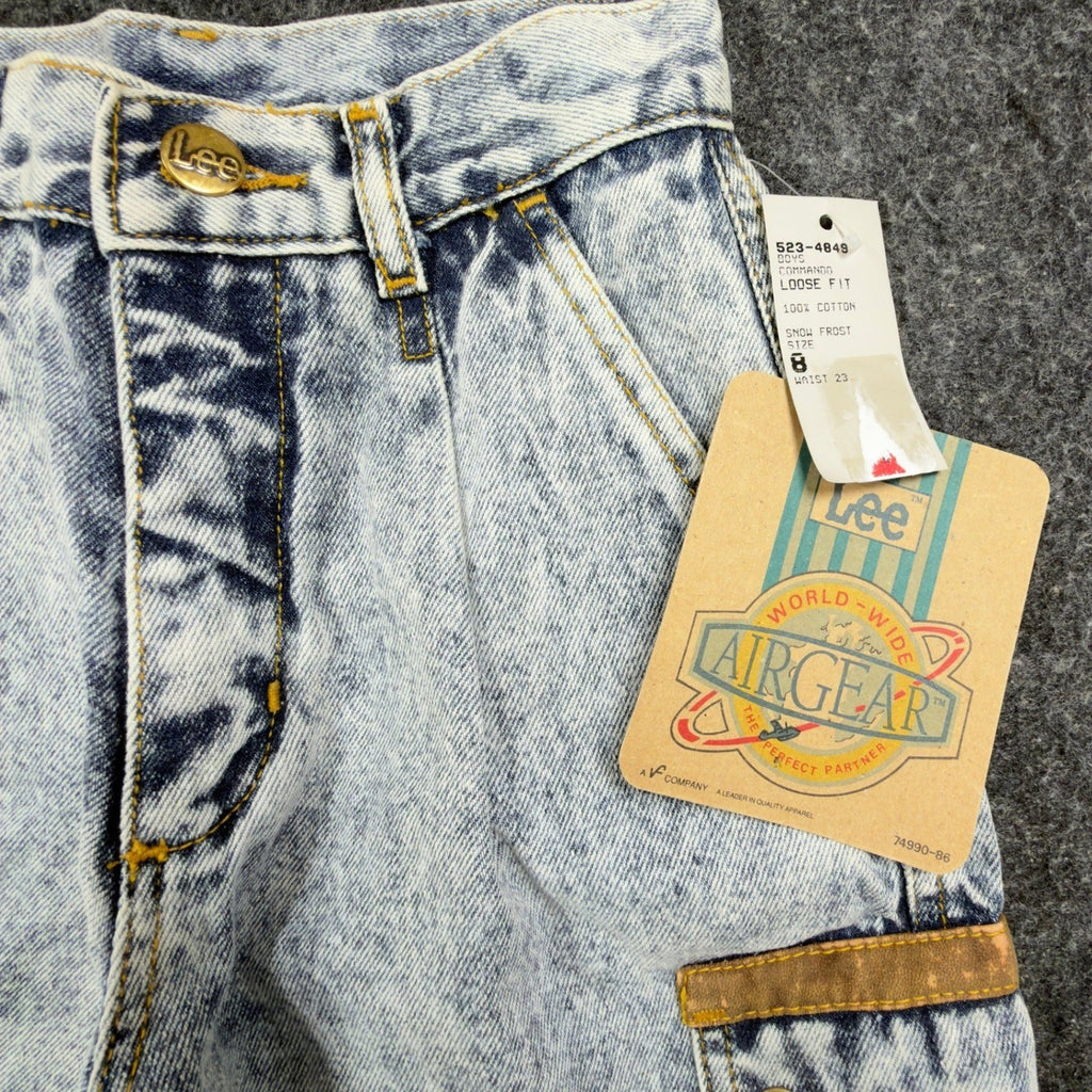 Lee Vintage 90s Airgear Commando Loose Fit Jeans Boys 8 Snow Frost NWT C487 - take2supply