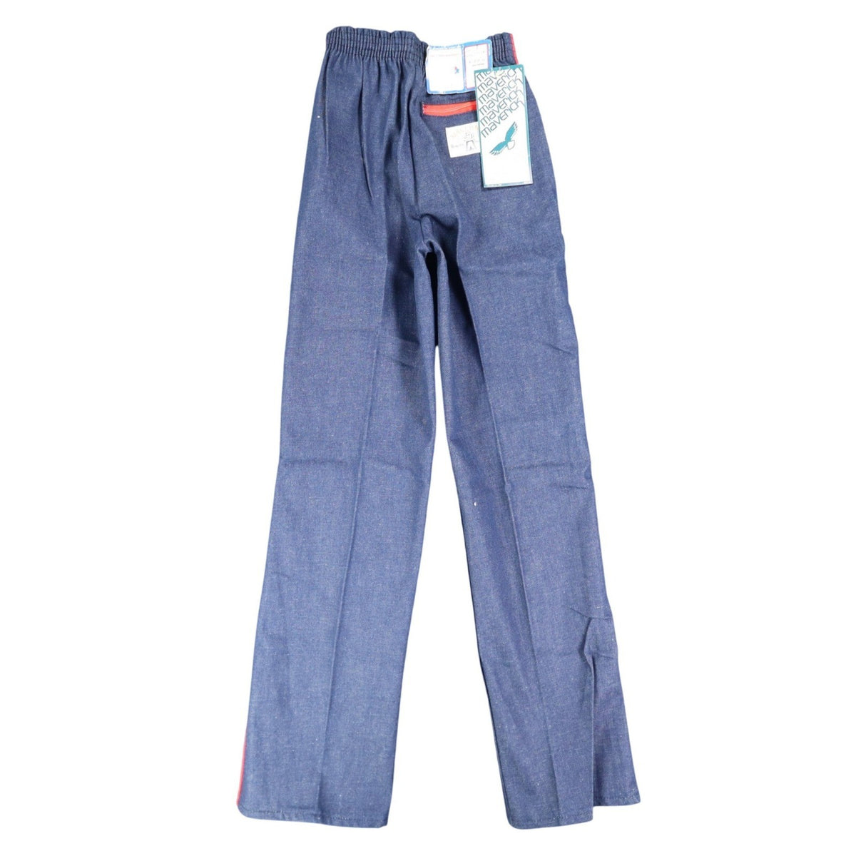 Young Maverick Vintage Girls 7 Blue Red Stripe Flare Jeans NWT - take2supply