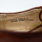 Conti Oxford Shoes Mens 9 D Vintage Brown Leather Cap Toe Brogue H1005 NOS - take2supply