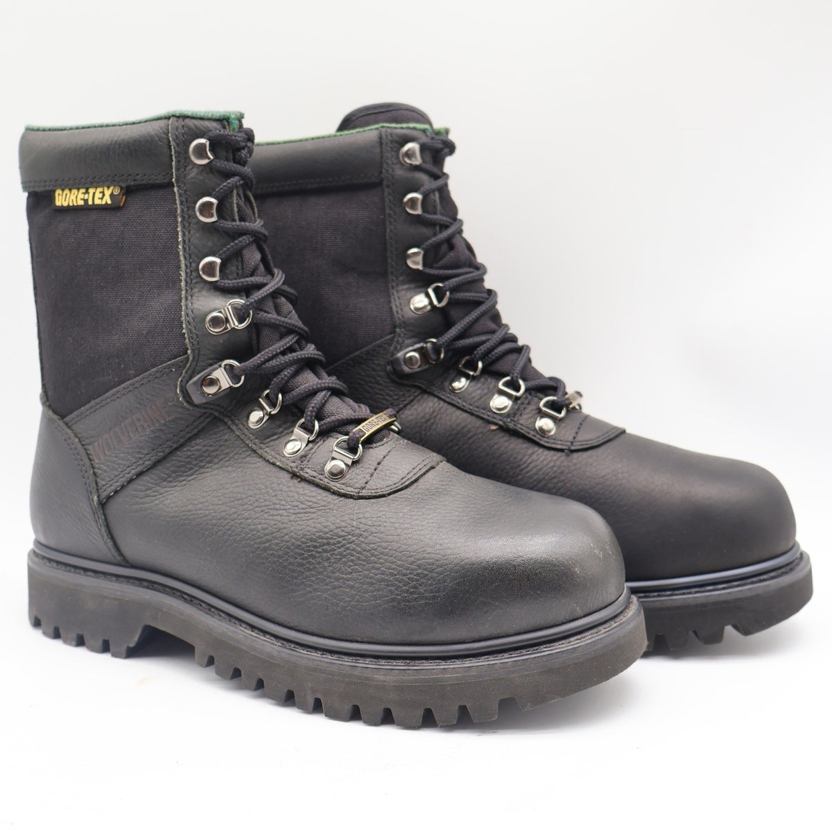 Wolverine Big Horn Boots Mens 8.5 W Vintage Y2K Black Leather Gore-Tex 03851 NEW - take2supply