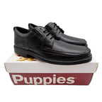 Hush Puppies Prinze Hopper Men's Black Leather Derby Oxford Dress Shoes - take2supply