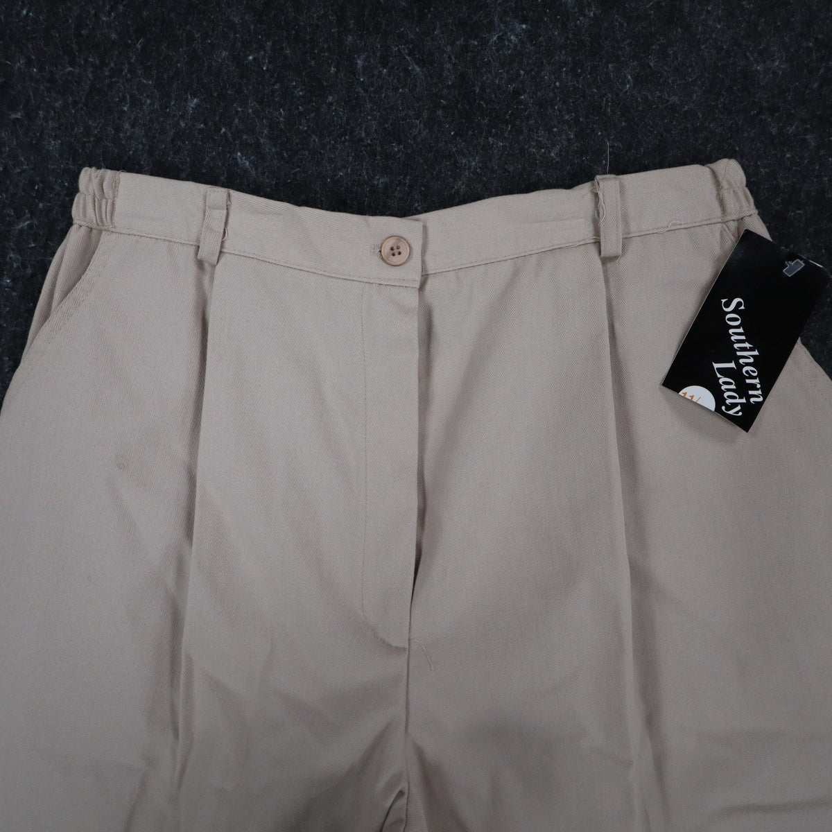 Southern Lady Culottes Women 14 Vintage 90s Khaki Pleated Wide Leg Shorts NWT - take2supply