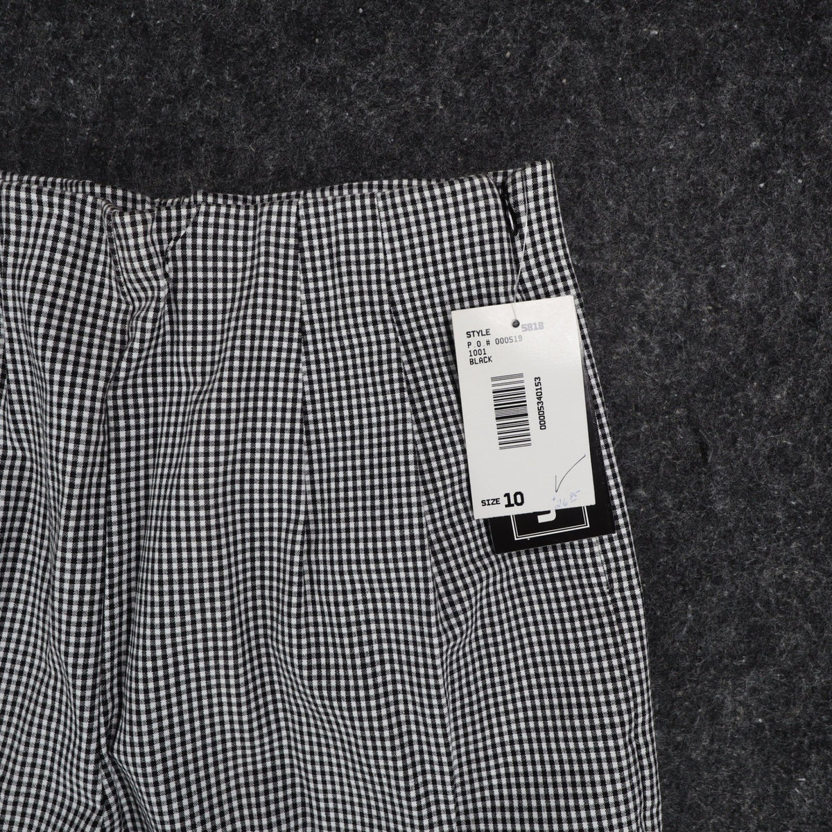 Southern Lady Gingham Pants Womens 10 Black White Stretch Straight Leg New C858 - take2supply