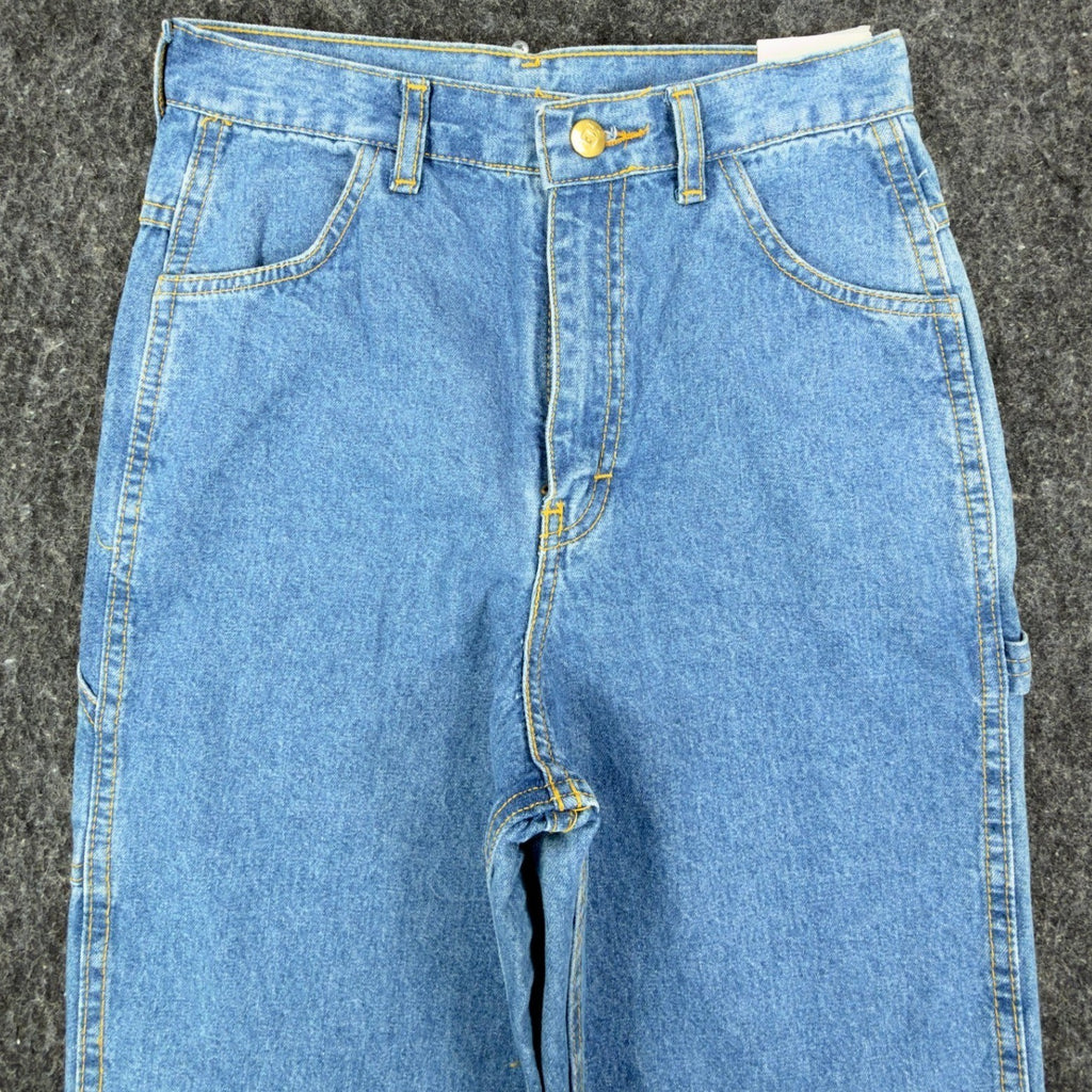 Key Vintage Carpenter Jeans Kids 16S Blue Cotton Denim Deadstock NWT C701 - take2supply