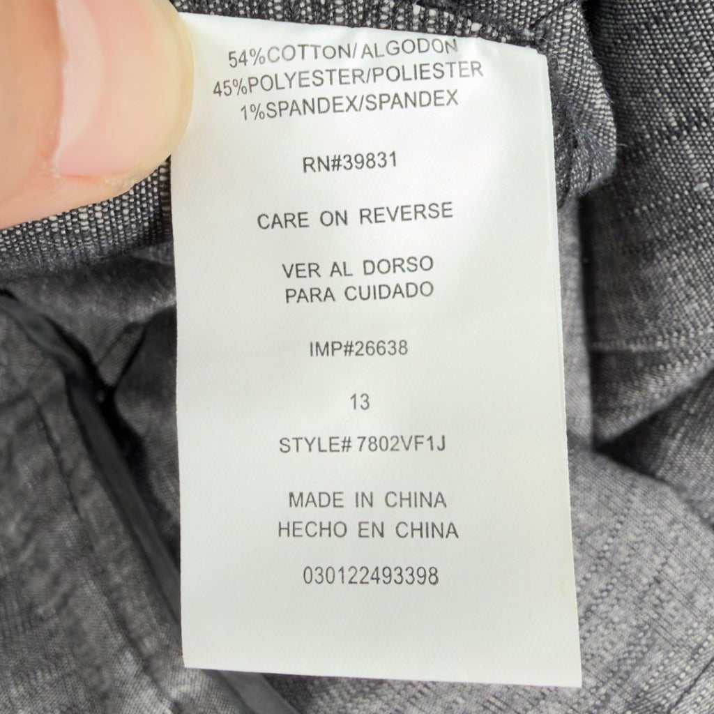 my michelle Y2K Dress Pants Juniors 13 Gray Cotton Blend Wide Leg NWT - take2supply