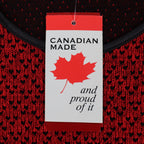 Dusak Designs Tunic Sweater Womens S Red Black Textured Knit Layered Hem Canada - take2supply