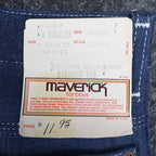 Maverick Straight Leg Jeans Boys 10 Reg Vintage 70s Blue Cotton Poly USA C951 - take2supply