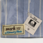Mark VII Dress Shirt 16.5 32/33 Blue Stripe White Contrast Collar USA New - take2supply