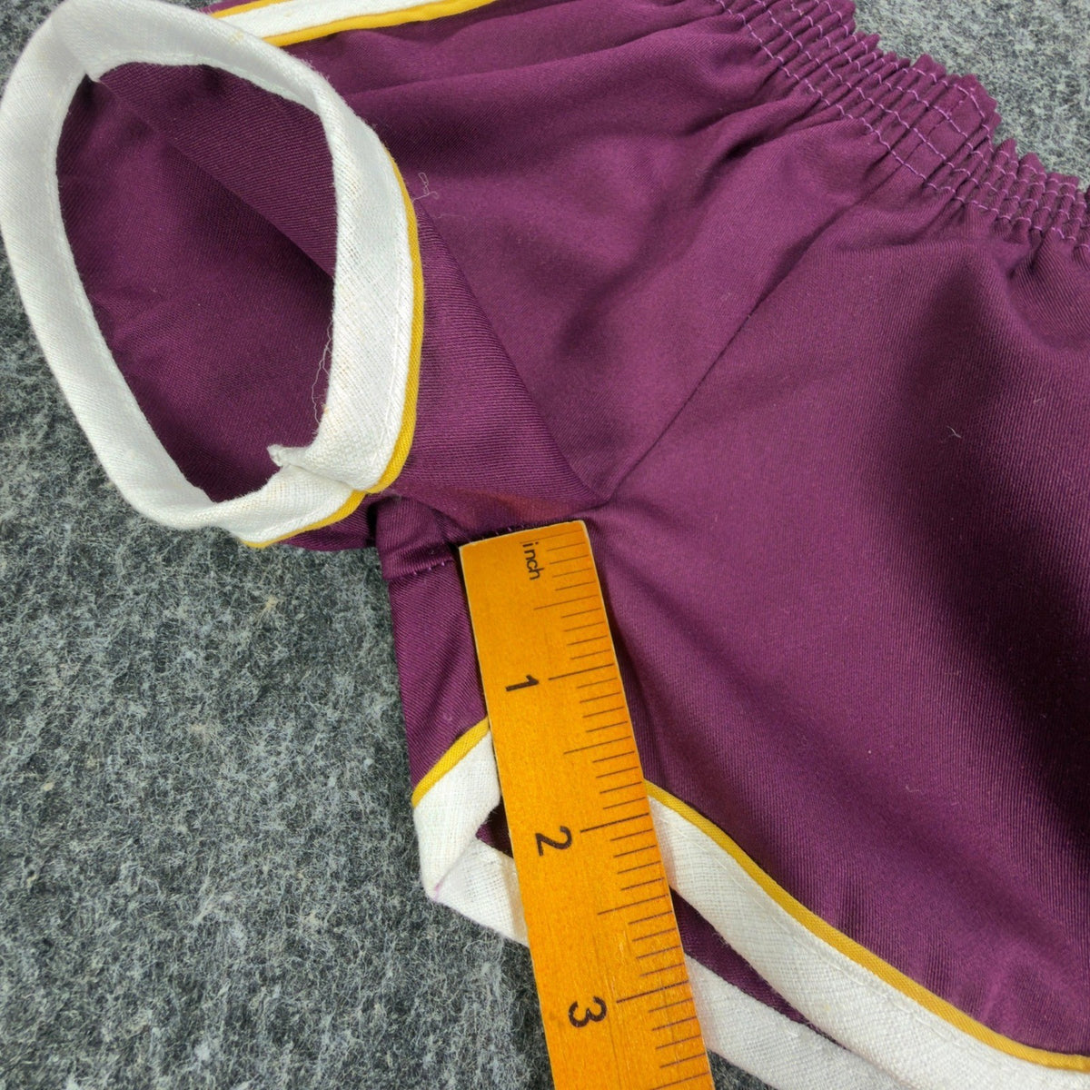 Vintage 80s Dolphin Shorts Baby 9 Months Purple Yellow White Retro Gym New - take2supply