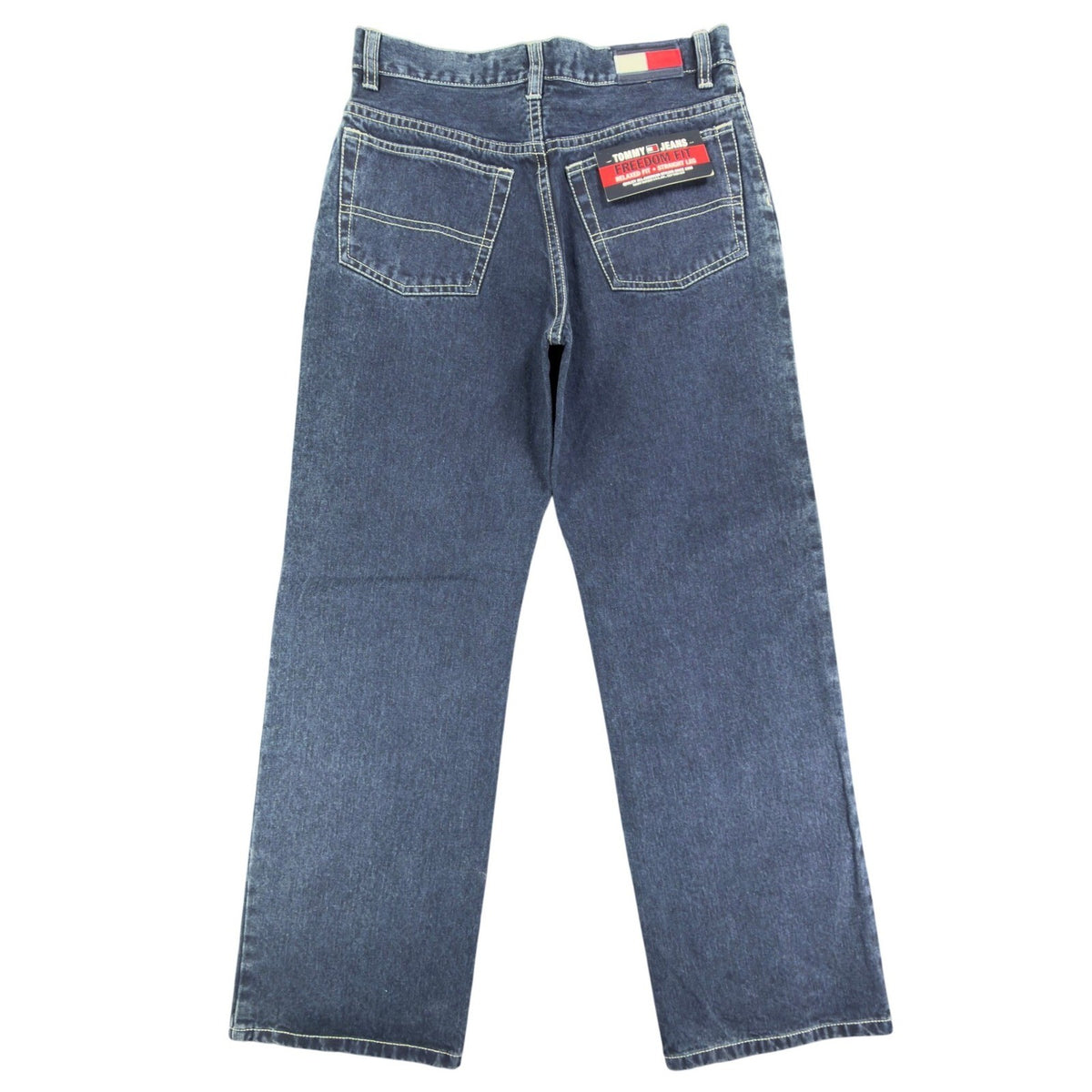 Tommy Hilfiger Y2K Freedom Fit Jeans Boys 16 Blue Cotton Deadstock NWT - take2supply
