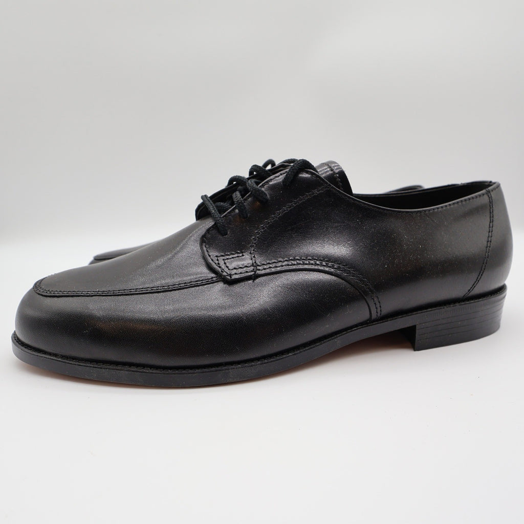 Barclay Moc Toe Derby Shoes Mens 9 EEE Black Leather Made in USA 98006 Wide - take2supply