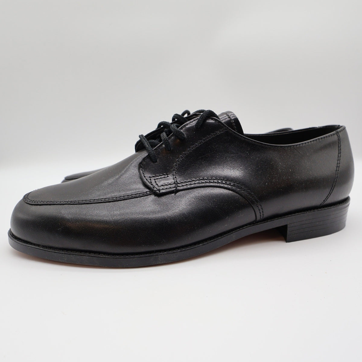 Barclay Moc Toe Derby Shoes Mens 9 EEE Black Leather Made in USA 98006 Wide - take2supply