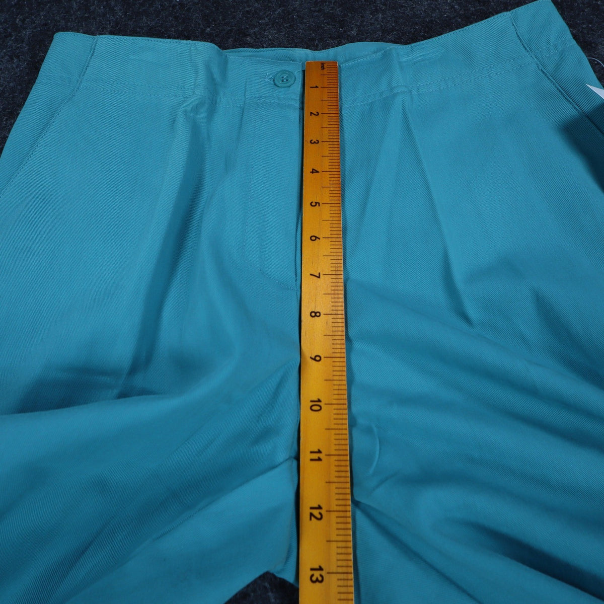 N Touch Straight Leg Pants Womens 10 Teal Azure Lagoon Cotton Tencel Trousers - take2supply