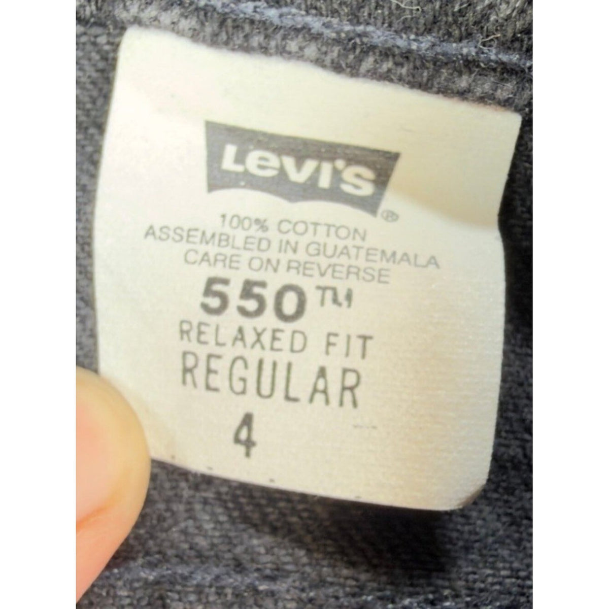 Levi's Vintage 90s 550 Jeans Toddler 4T Black Orange Tab USA NOS NWT - take2supply
