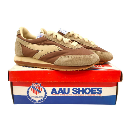AAU Shoes LW 101 Kids Size 11.5 Vintage Deadstock Tobacco Brown Running Sneakers - take2supply