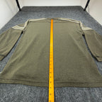 Ferruche Y2K Long Sleeve Shirt Mens XL Olive Green Striped Pullover NWT C417 - take2supply