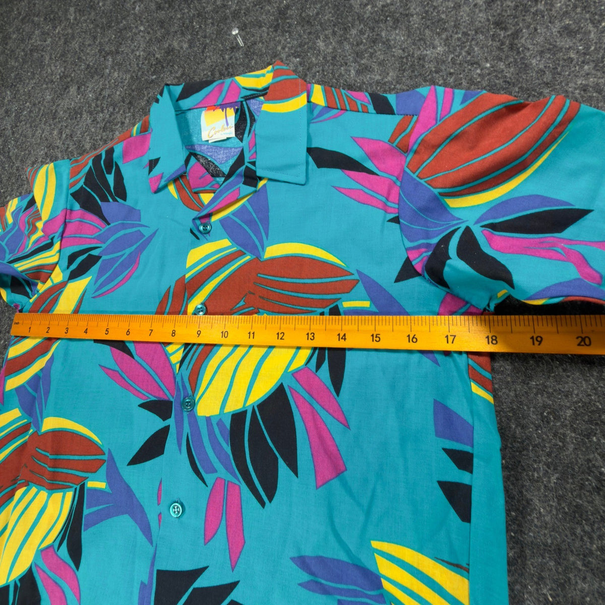 Wrangler Vintage 90s Button Up Shirt Mens Large Teal Cotton NWT C599 - take2supply
