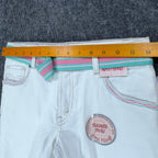 Levi's Y2K Bermuda Shorts Girls 14 White Ramie Cotton NWT C681 - take2supply
