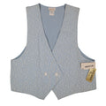 D.K. Gold by Donnkenny Reversible Vest 1X Vintage 90s Blue Floral Cotton NWT - take2supply