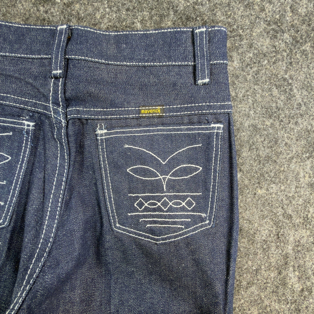 Maverick Vintage 70s Jeans Boys 12 Regular Blue USA Made NOS NWT 26x27 - take2supply