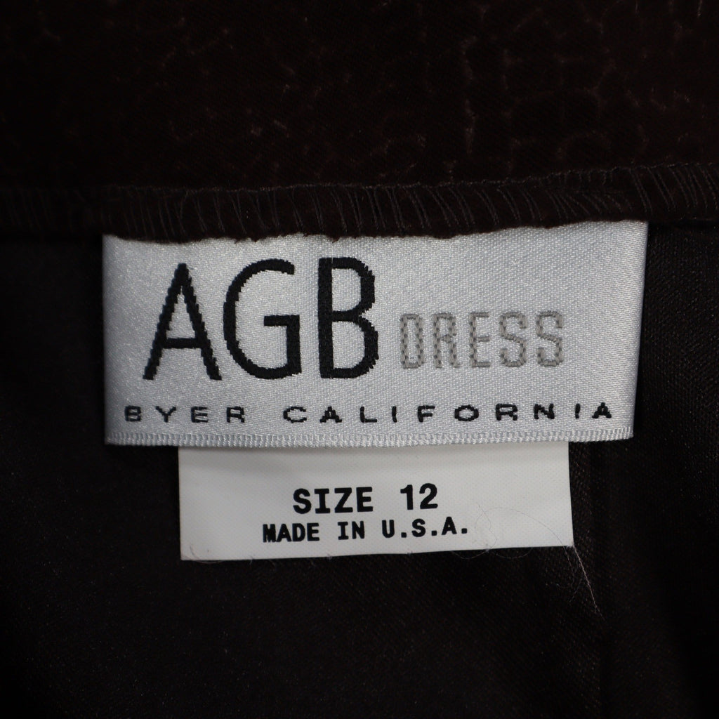 AGB Byer California Skirt Suit Set 12 Brown Crocodile Embossed Zip Jacket Skirt - take2supply