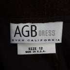 AGB Byer California Skirt Suit Set 12 Brown Crocodile Embossed Zip Jacket Skirt - take2supply