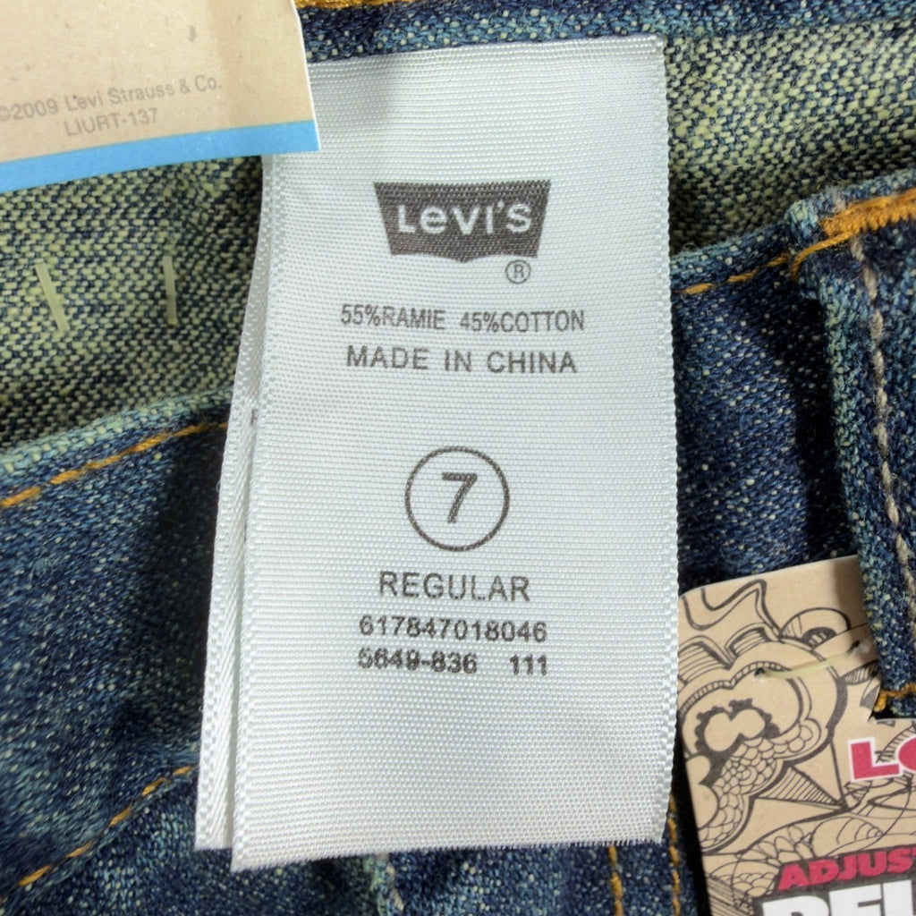 Levi's Y2K 549 Relaxed Straight Shorts Boys 7 Blue Denim NWT Adjustable Waist - take2supply