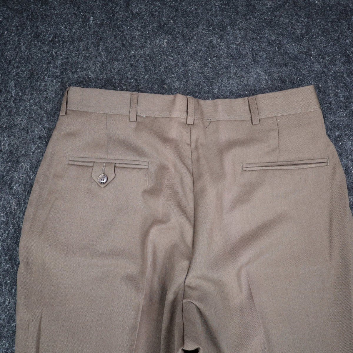 Haggar Men's Brown Pleated Dress Pants 33x30 Wool Blend Cuffed Deadstock