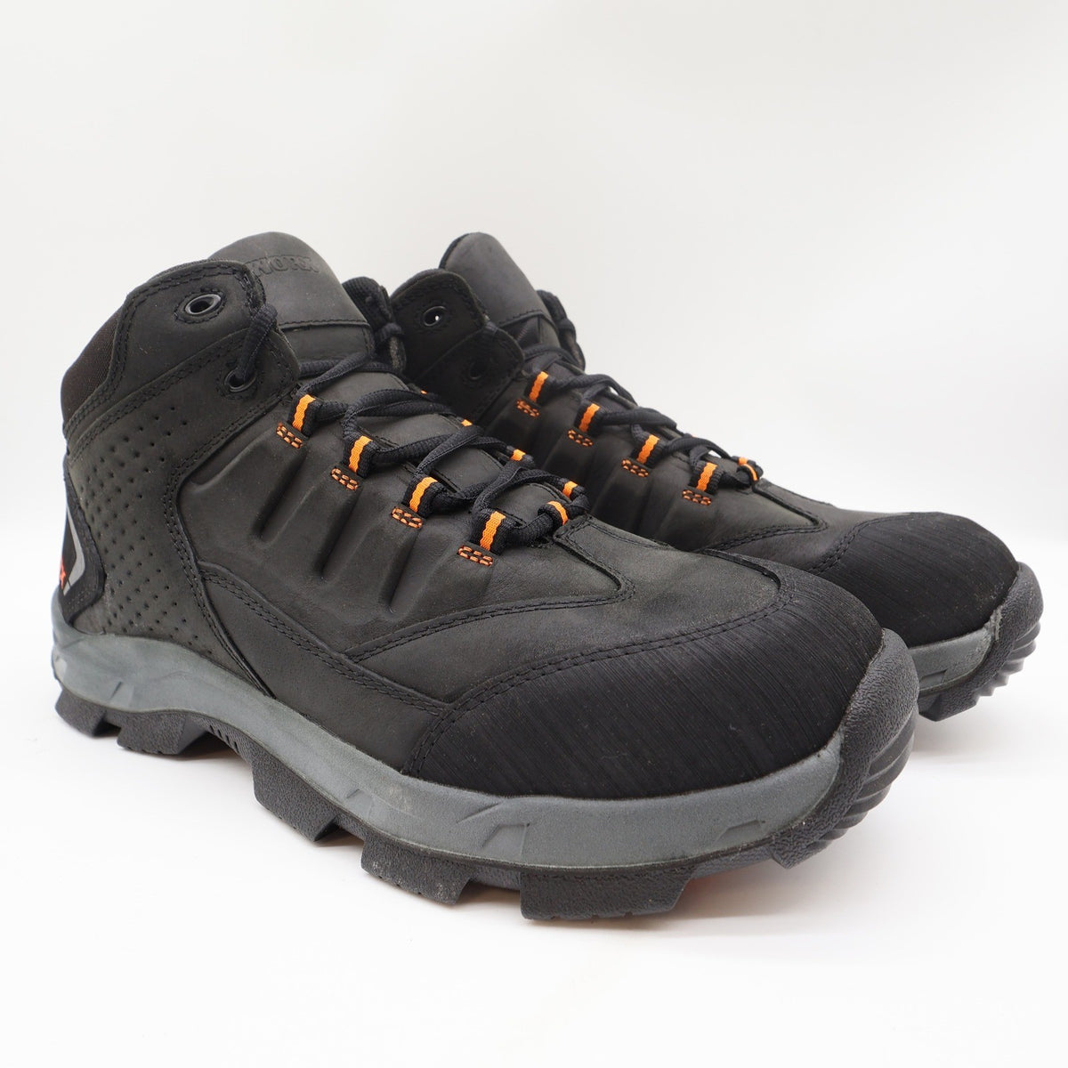 Worx by Red Wing Shoes 5401 Steel Toe Work Boots Mens 13 Black Orange Excellent - take2supply