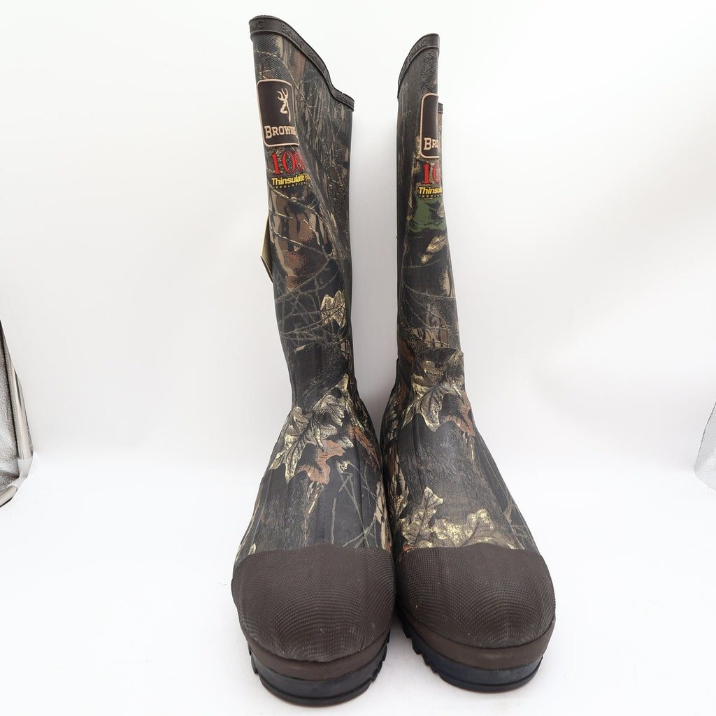 Browning 70100 Waterproof Rubber Boots Mens 8 Camo Hunting NWT - take2supply
