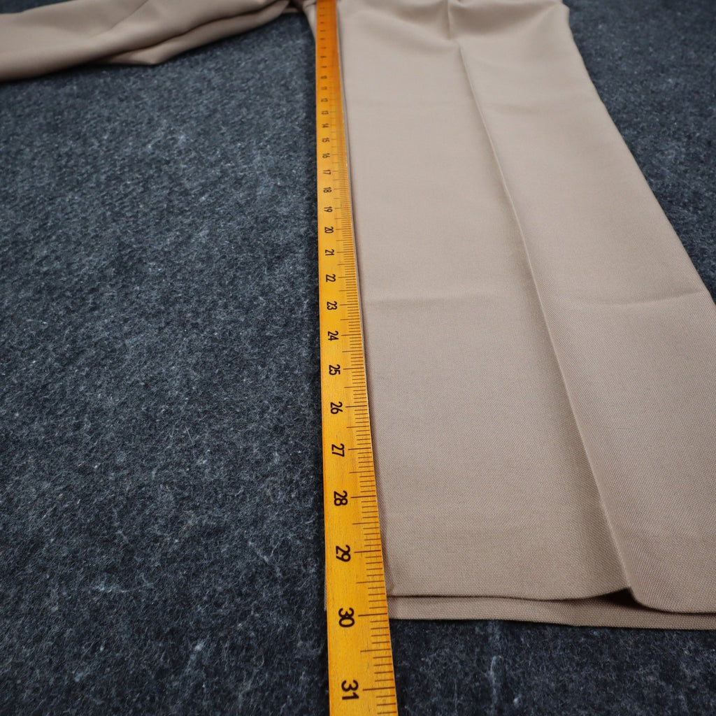 Glen Oaks Pleated Trousers Mens 33x30 Vintage 90s Tan Wool Blend Deadstock USA - take2supply