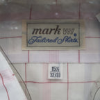Mark VII Dress Shirt Mens 15.5 32/33 Vintage Plaid Tailored White Red Blue NEW - take2supply