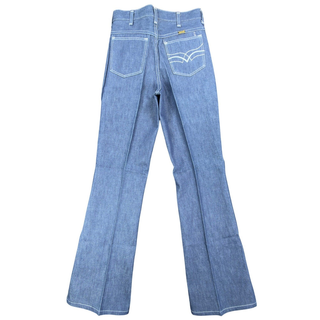 Maverick Vintage 70s Boot Flare Jeans Boys 16 Regular Blue Denim NWT Deadstock - take2supply