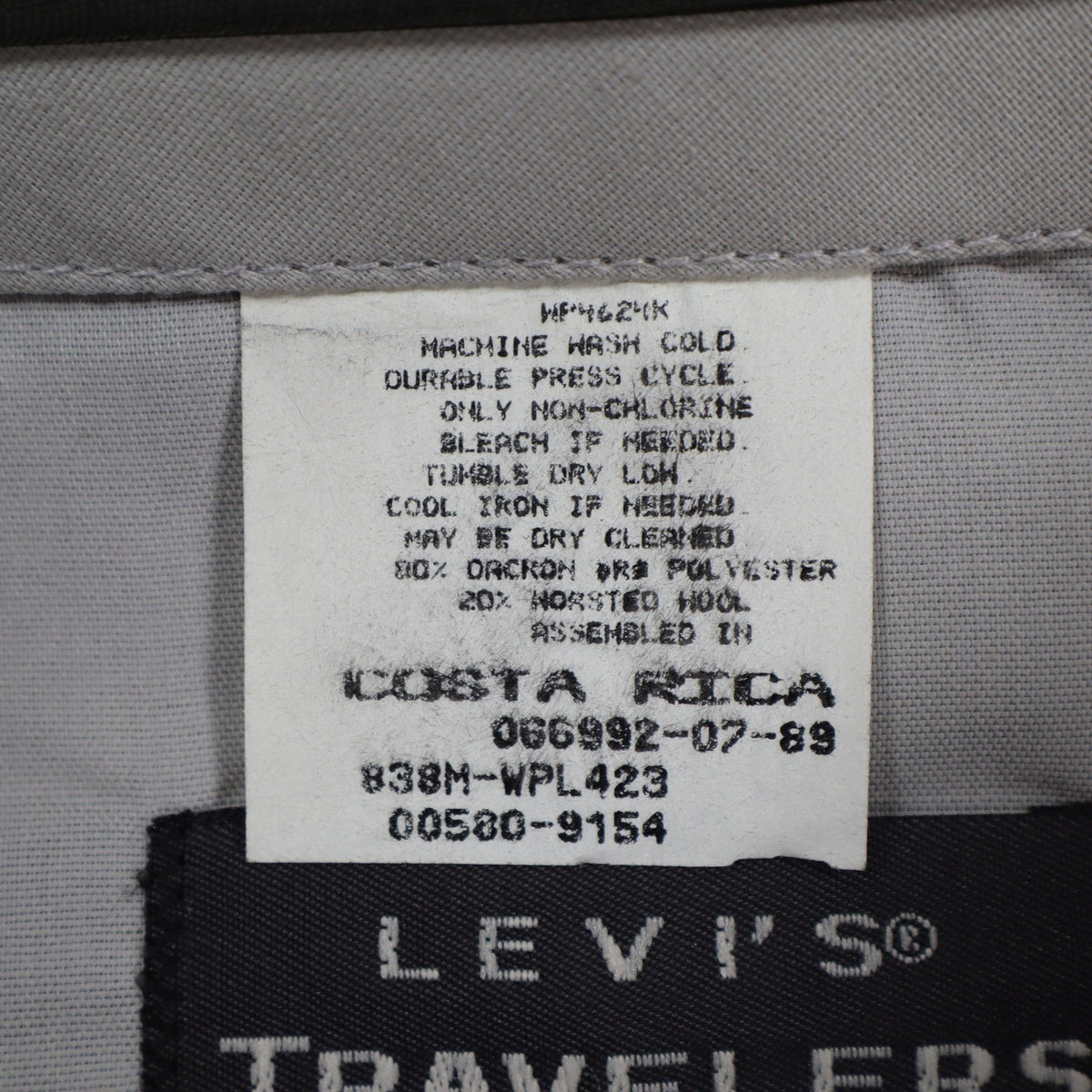 Levi's Travelers Dress Pants Mens 32x32 Vintage 80s Gray Wool Blend Pleated NWT - take2supply