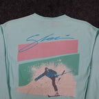 Buffalo Mens Large Vintage Henley Shirt Deadstock USA Made Mint Green Skier L - take2supply