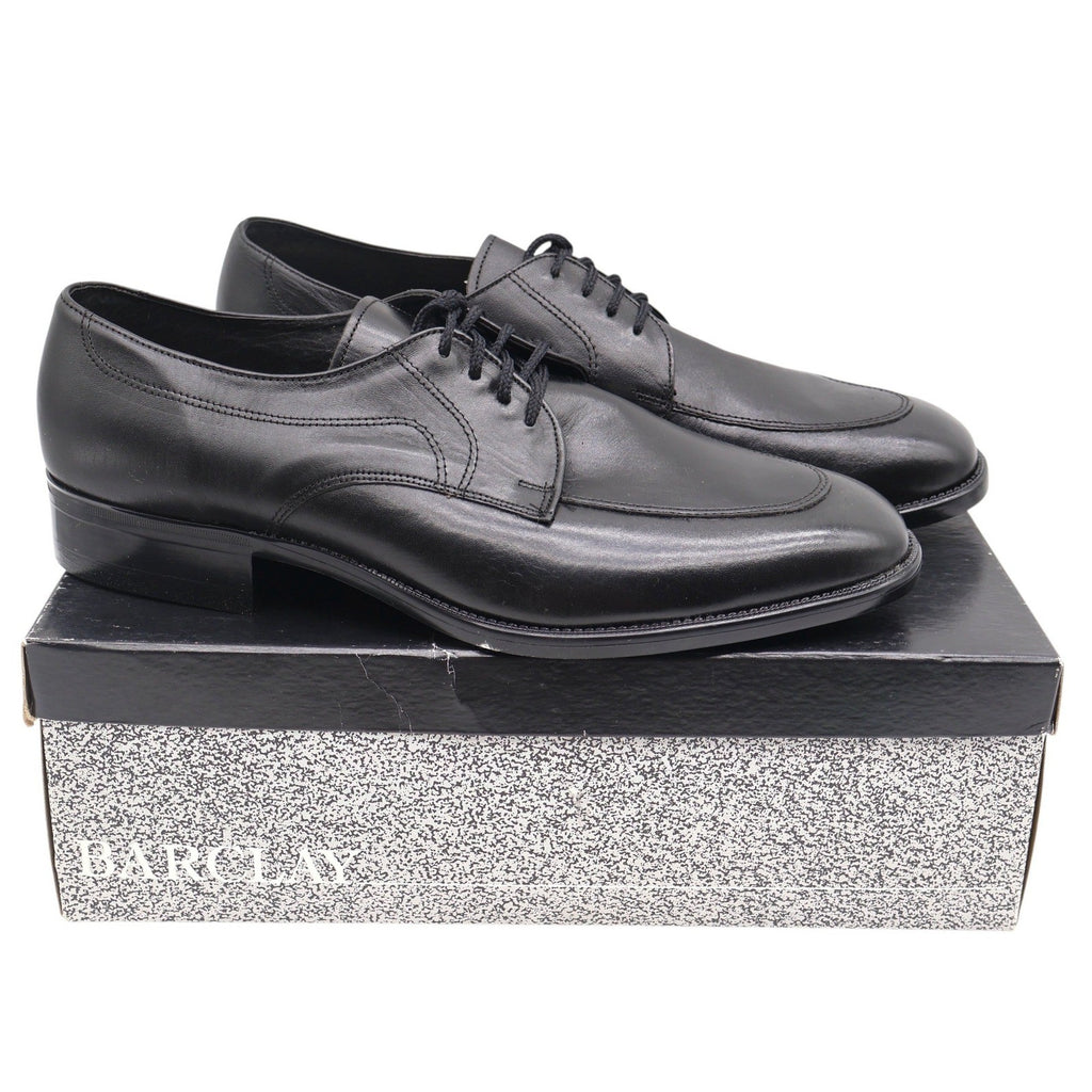 Barclay Oxford Dress Shoes Mens 12 D Vintage Black Leather U-Toe Deadstock 48011 - take2supply