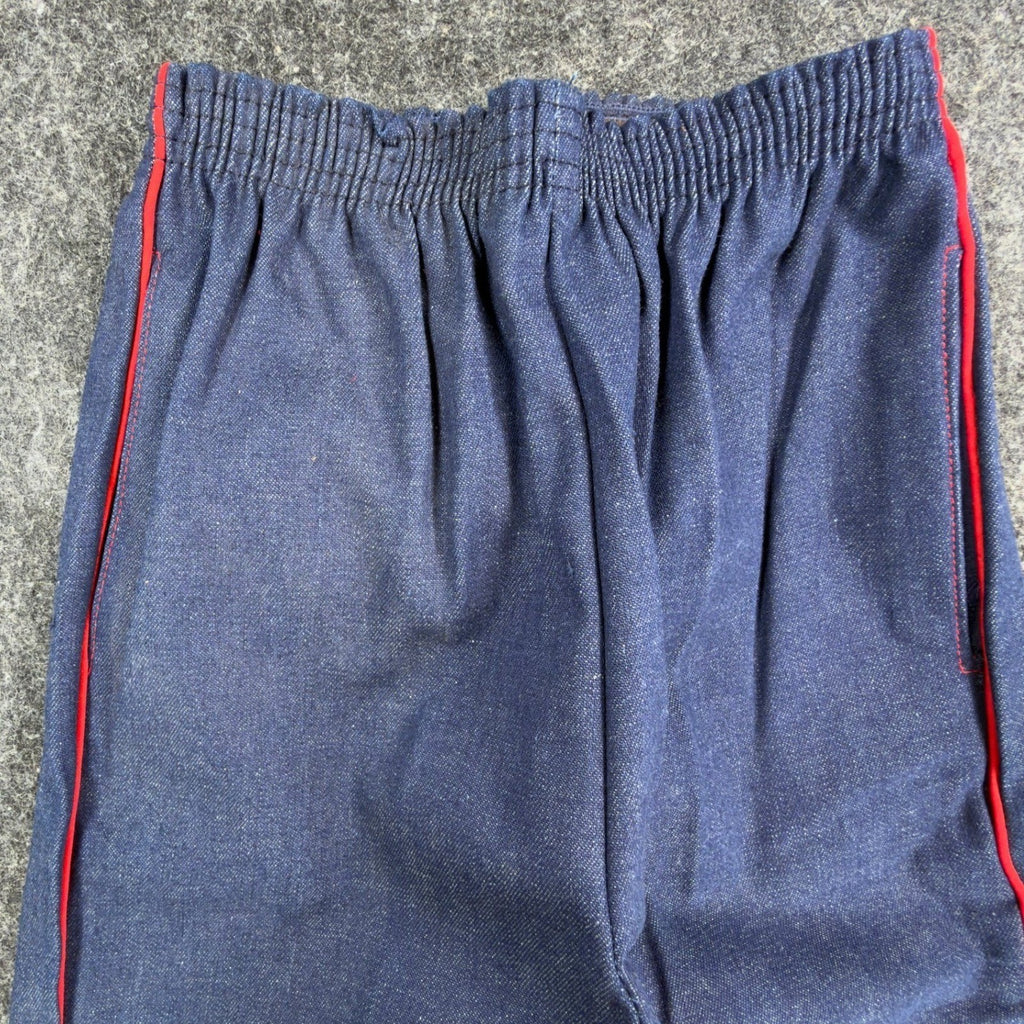 Young Maverick Vintage 80s Jeans Girls 10 Blue Cotton Red Piping NWT NOS USA - take2supply