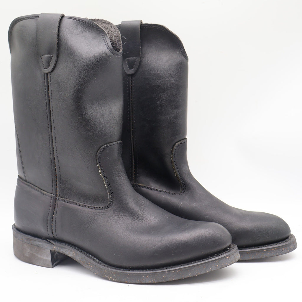 Cedar Crest Wellington Boots Mens 9 D Vintage Black Leather Work Boots 1839 USA - take2supply