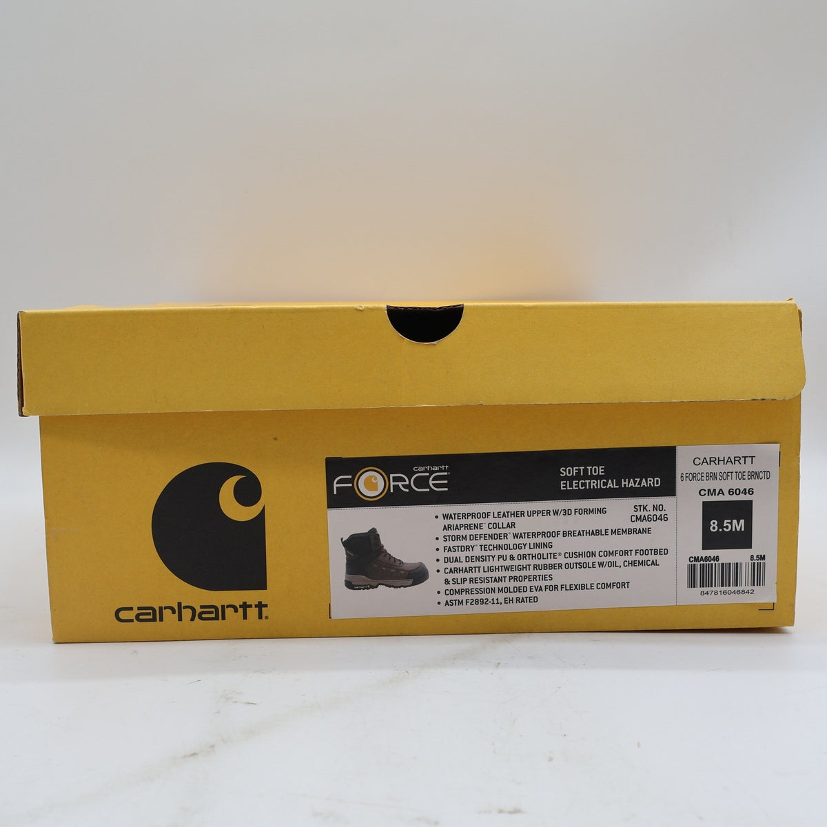 Carhartt Force Work Boots Mens 8.5 Brown Waterproof Leather Soft Toe CMA6046 NEW - take2supply