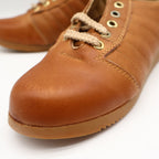 Sportiques Sneakers 7.5 Vintage Deadstock Brown Leather Gum Ripple Sole Romania - take2supply