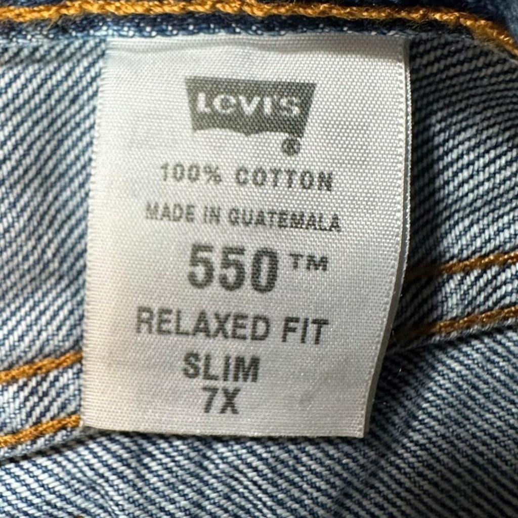 Levi's 550 Relaxed Fit Jeans Boys 7X Slim Medium Wash Blue Denim NWT 2004 - take2supply